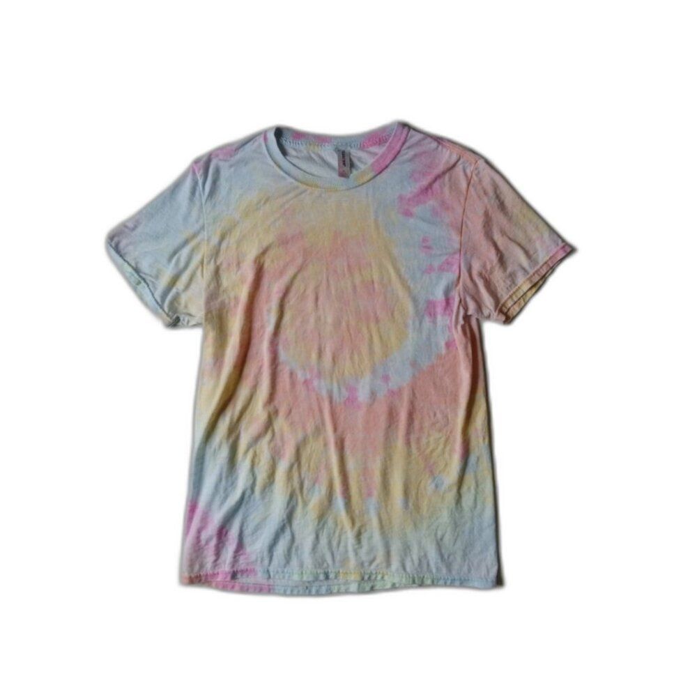 Jerzees Multicolored Cotton Blend Tie Dyed Short Sleeve Burnout Tee Adult Medium